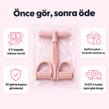 Önce gör, sonra öde: 0 ₺ kapıda ödeme ücreti, şeffaf paket, 30 gün ip kopma güvencesi, 16:00'a kadar aynı gün kargo